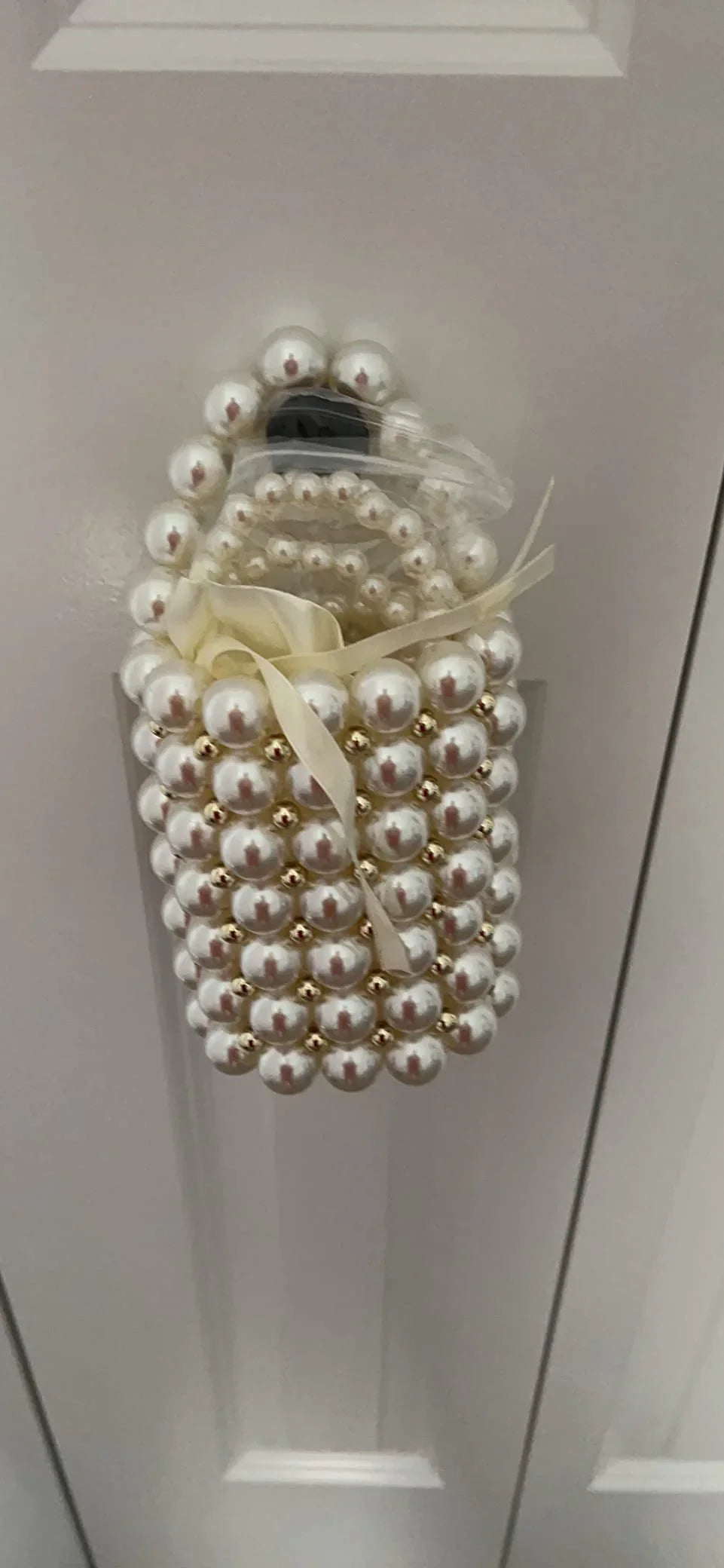 Elegant Pearl Bucket Bag with Drawstring Pouch – Perfect for Special Occasions - My Store