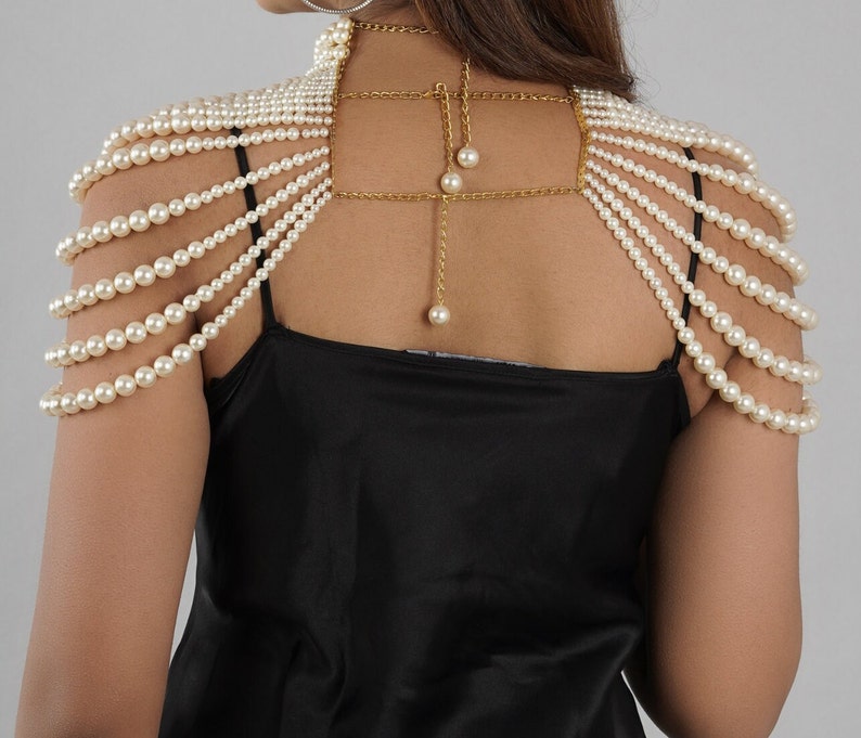 Pearlcrest Luxury Layered Pearl Shoulder Necklace