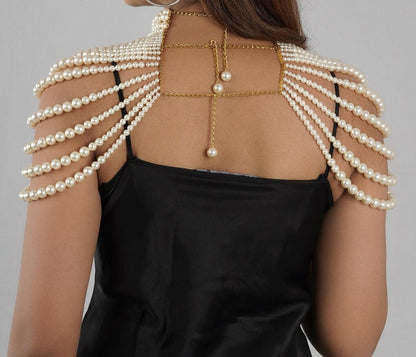 Pearlcrest Luxury Layered Pearl Shoulder Necklace