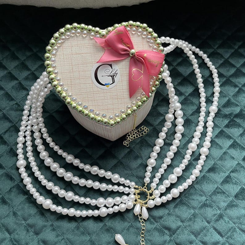 Aurelia Cascade Pearl Waist Drape Belt