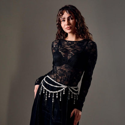 Ethereal Pearl Waist Cascade