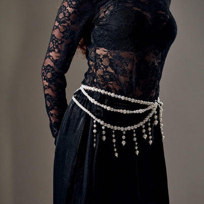 Ethereal Pearl Waist Cascade