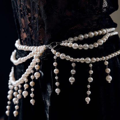 Ethereal Pearl Waist Cascade