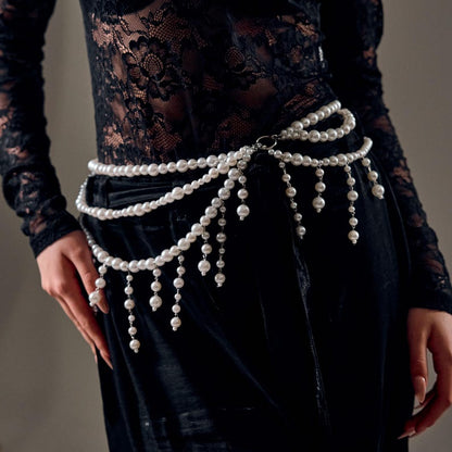 Ethereal Pearl Waist Cascade