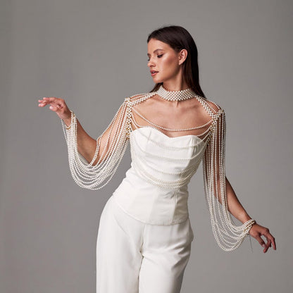 Opulent Pearl Body Cape