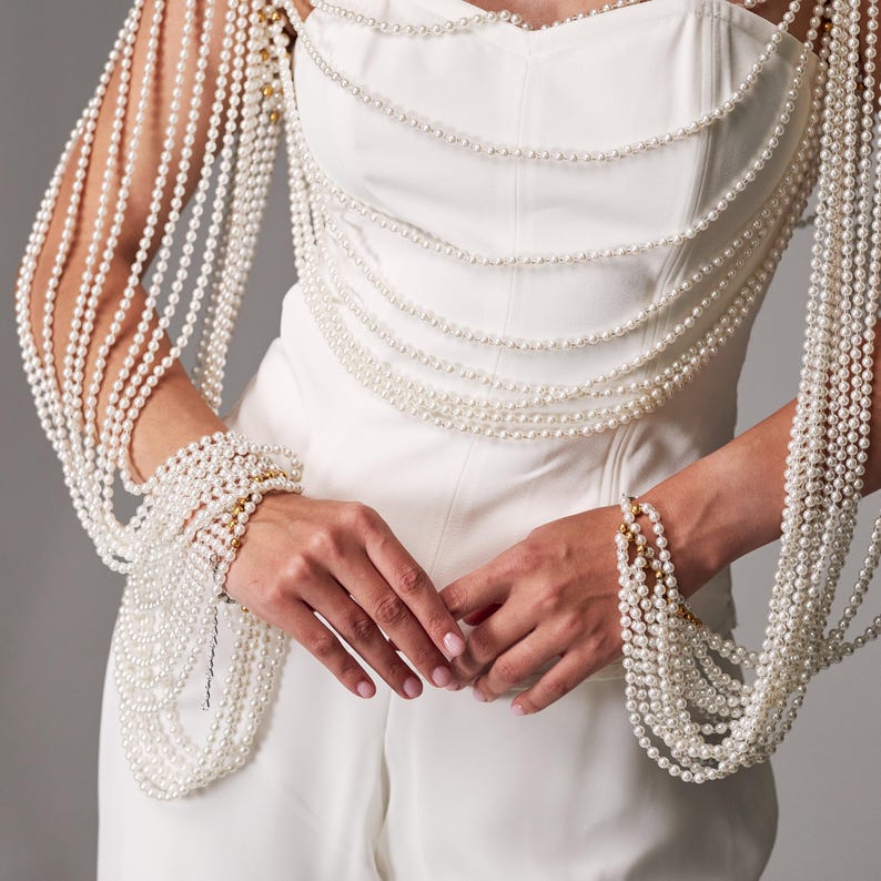 Opulent Pearl Body Cape