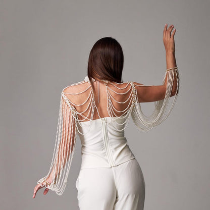 Opulent Pearl Body Cape