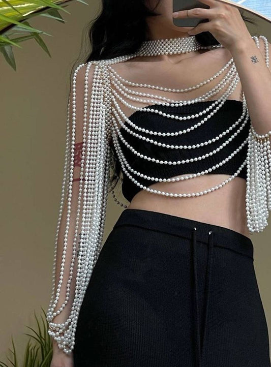 Chic Pearl Body Chain - My Store